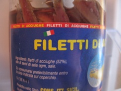 Filetti acciughe, olio OGM
