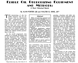edible oil deodorization