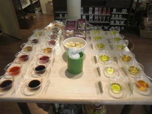 olio e aceti in mostra